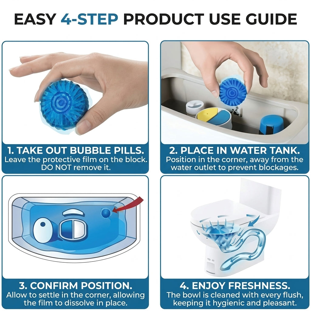 Automatic Toilet Bowl Cleaner Tablets
