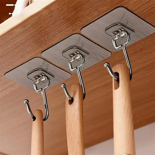 Heavy Duty Wall Hooks-Silver Edition